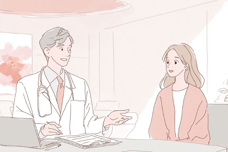 クマ取りの後に担当医師へ相談