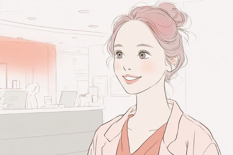 二重幅の悩みが解決し、明るい表情の女性